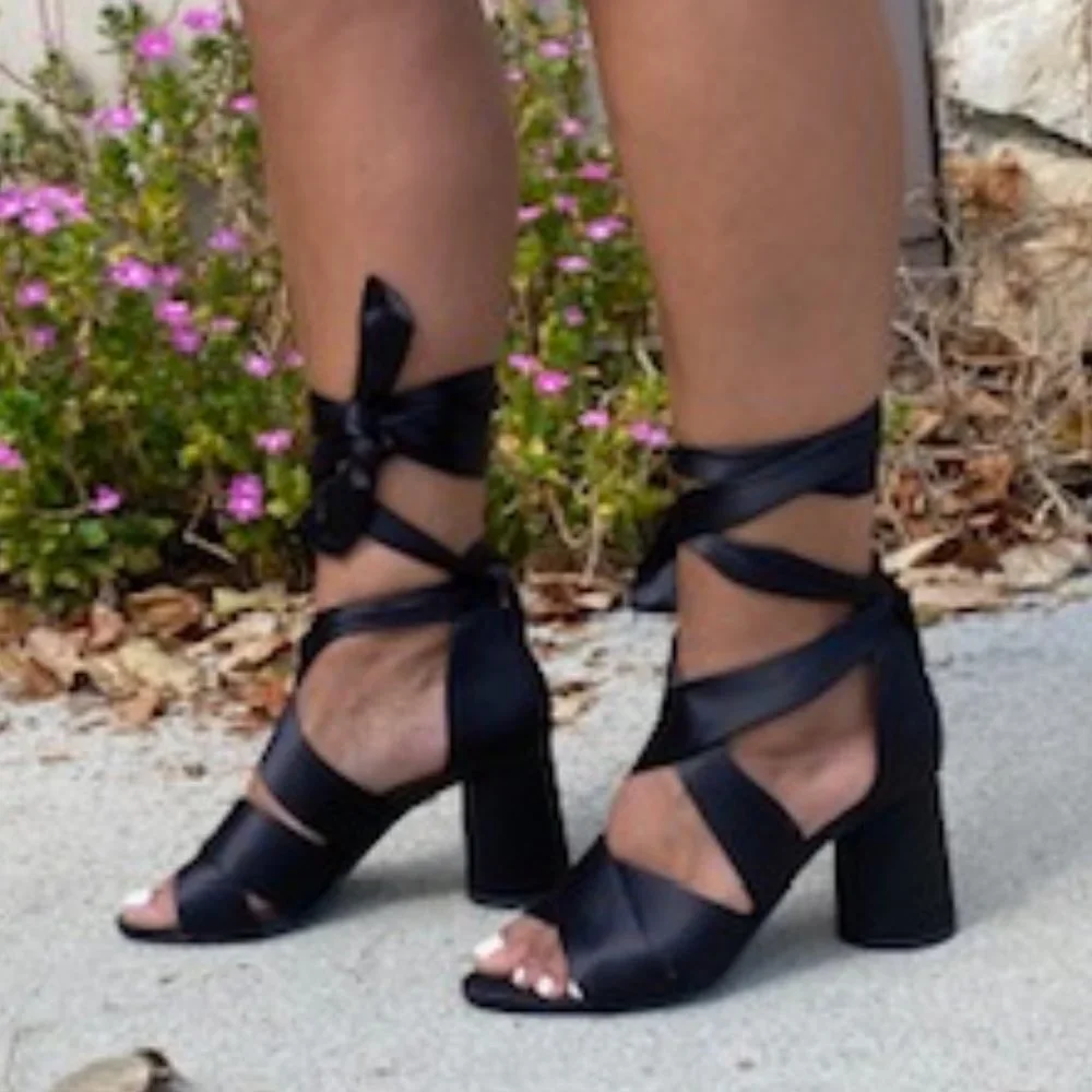 Strappy Satin Sandal - Picture 7 of 8
